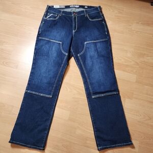 NWT Ariat Rebar DuraStretch Riveter Double Front Straight Jeans Size 34 (18)